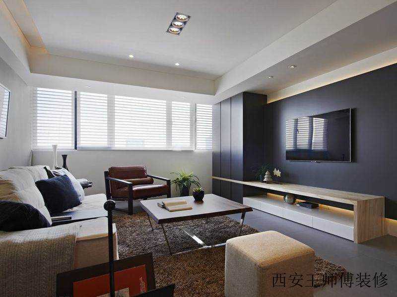 恬淡雅趣现代三居客厅图片