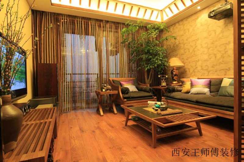 东南亚风格客厅窗帘装饰