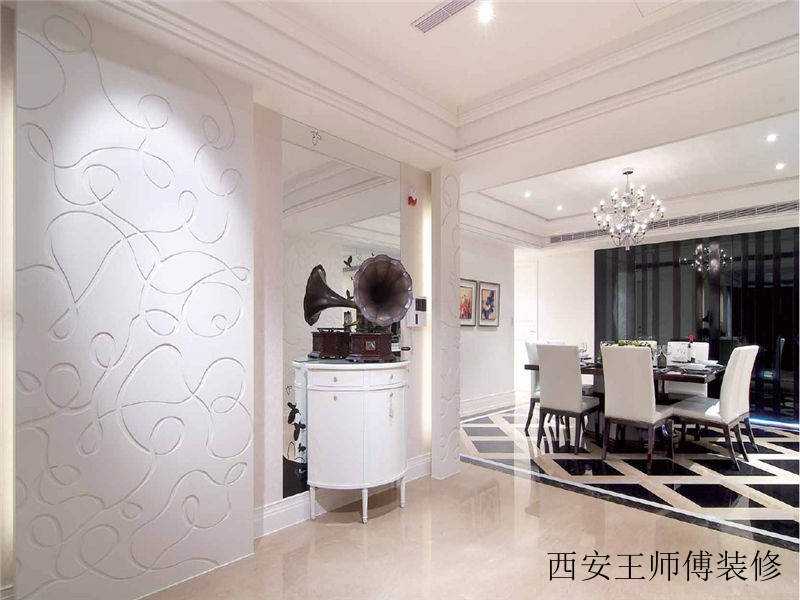 时尚黑白现代家居餐厅装饰图
