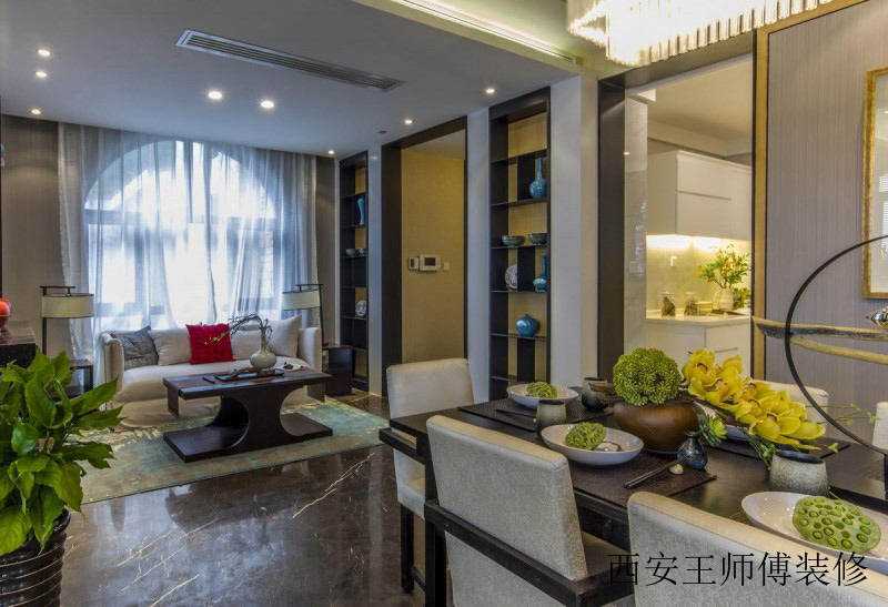 清爽现代中式别墅室内设计效果图