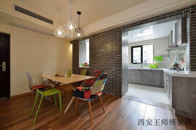 怀旧简约装饰风格餐厨房隔断设计案例图