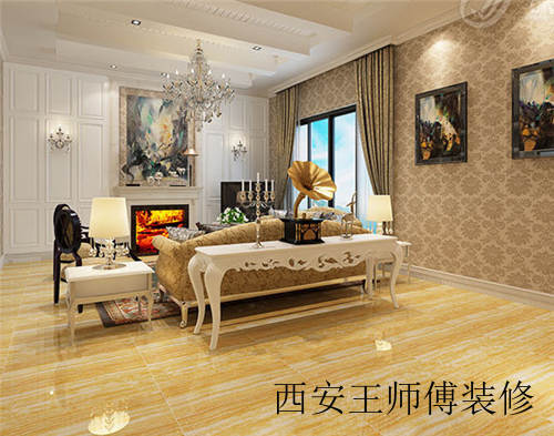 木纹地砖家用效果图 使用防木纹地板砖有什么好处