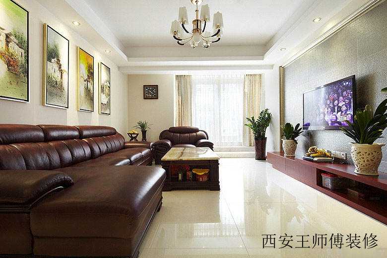 时尚现代客厅整体装修效果图