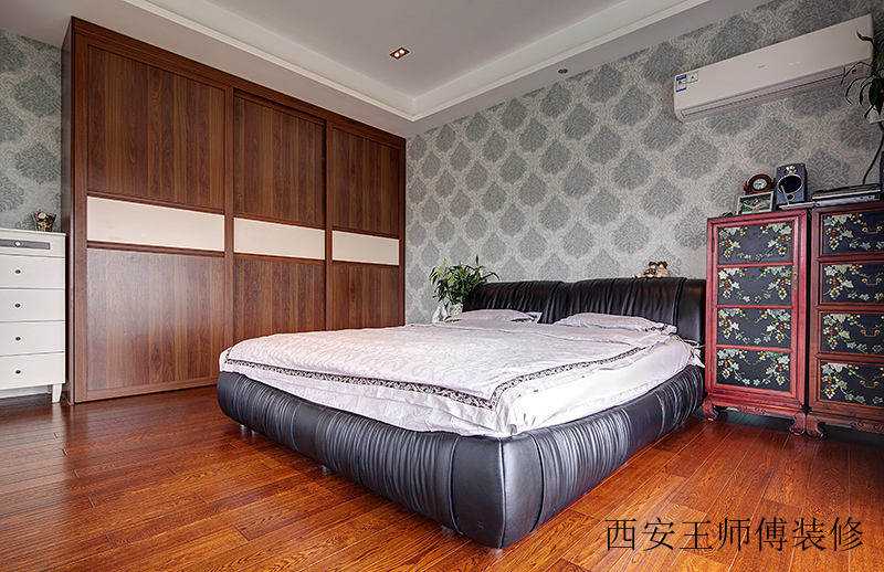 现代中式风卧室软床搭配