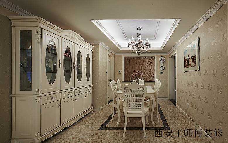 白色时尚欧式风格餐厅设计装修效果图