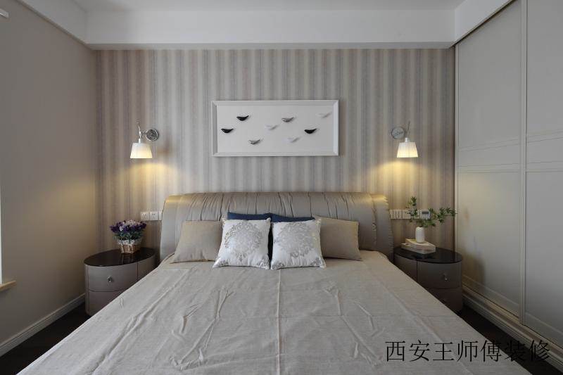 清新混搭家居卧室壁灯装饰效果图