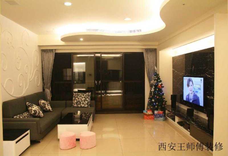 黑白现代二居客厅鉴赏图