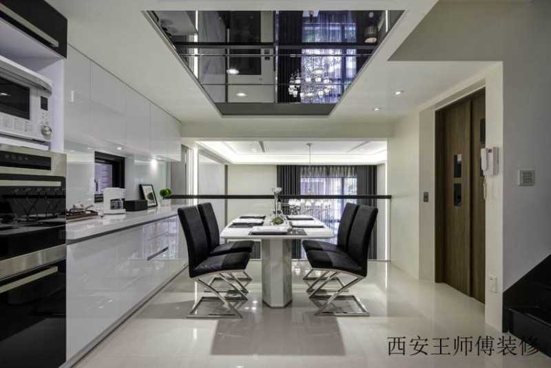 复式隔断餐厅现代精致设计装修图
