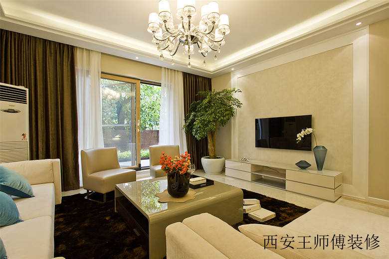 清新舒适现代简约客厅电视背景墙