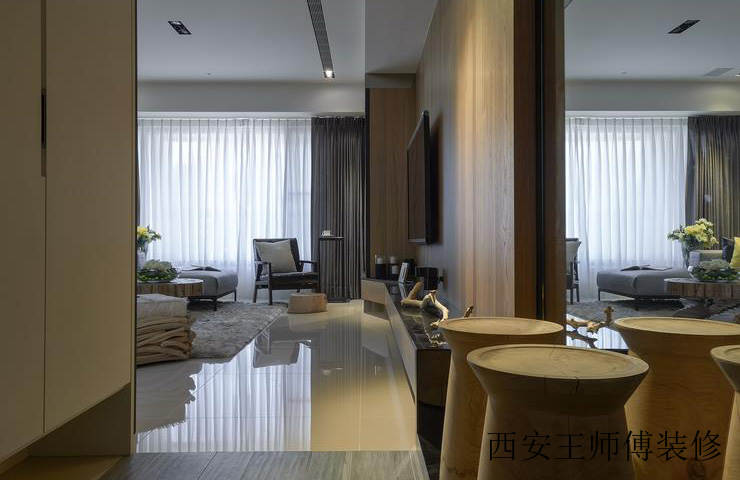宜家现代客厅过道效果图