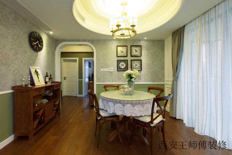 浪漫美式乡村风格餐厅装潢图