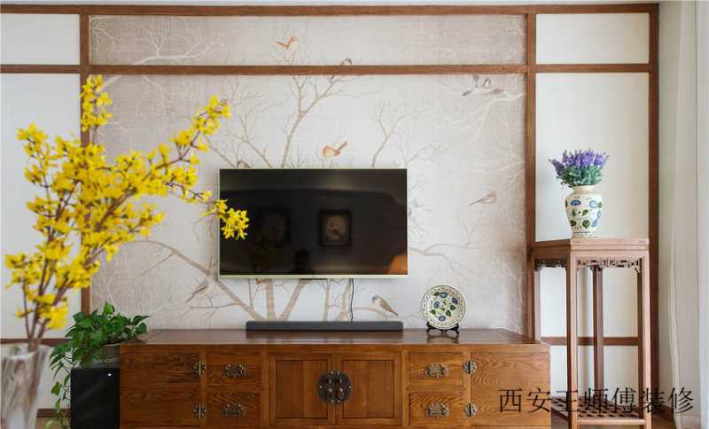 简中式家装花架设计