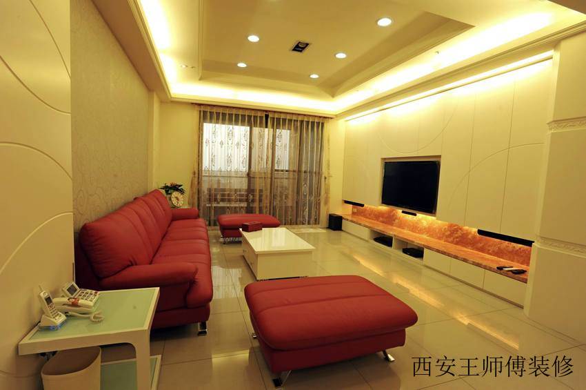 唯美温馨简欧客厅效果图