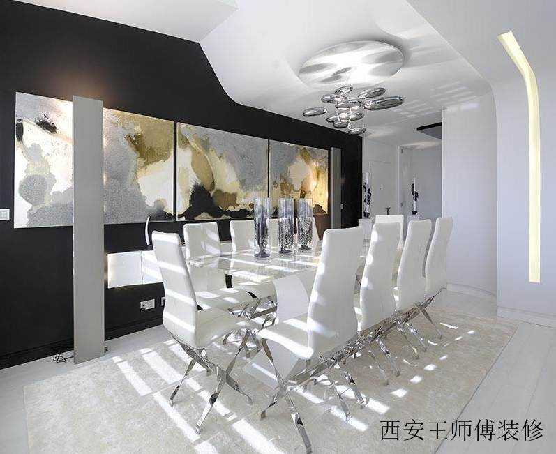 艺术时尚极简现代设计风格餐厅装修效果图