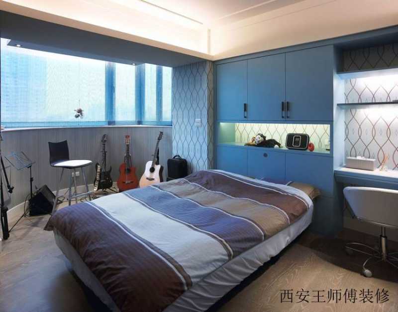 时尚现代大童男孩房装饰图