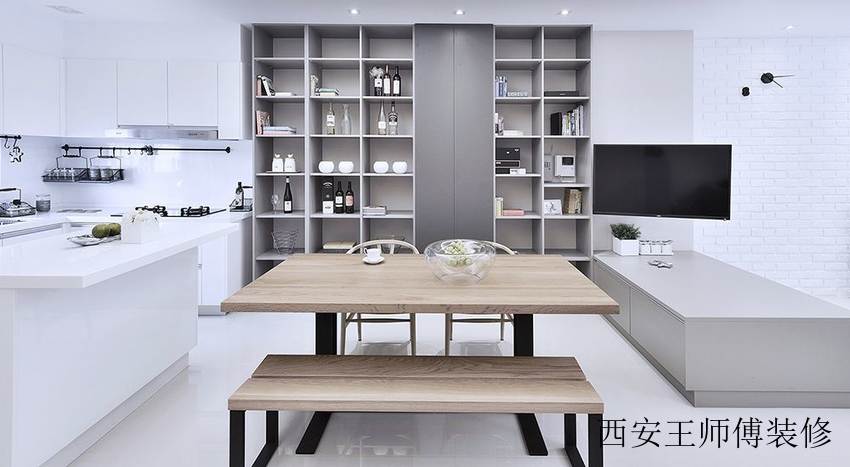 时尚简约餐厅原木餐桌椅设计