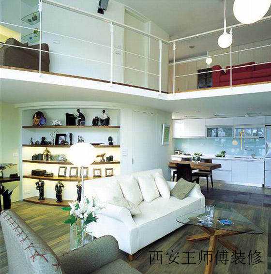 时尚潮流现代复式客厅沙发图