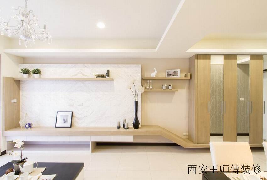 简约现代客厅背景墙装修效果图