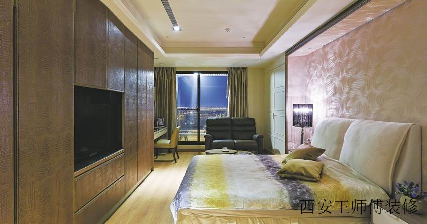 舒适软包电视背景墙欧式卧室效果图