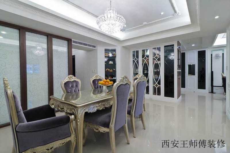 简欧餐厅餐桌椅装饰效果图