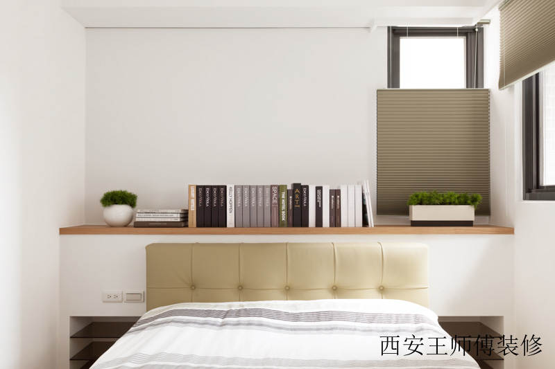 简约风格卧室床头背景墙台面设计效果图