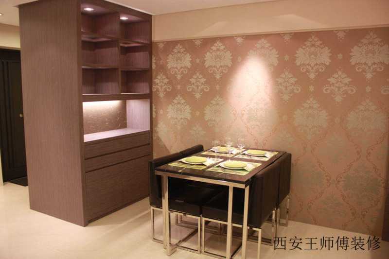 现代装修餐厅餐边收纳柜设计