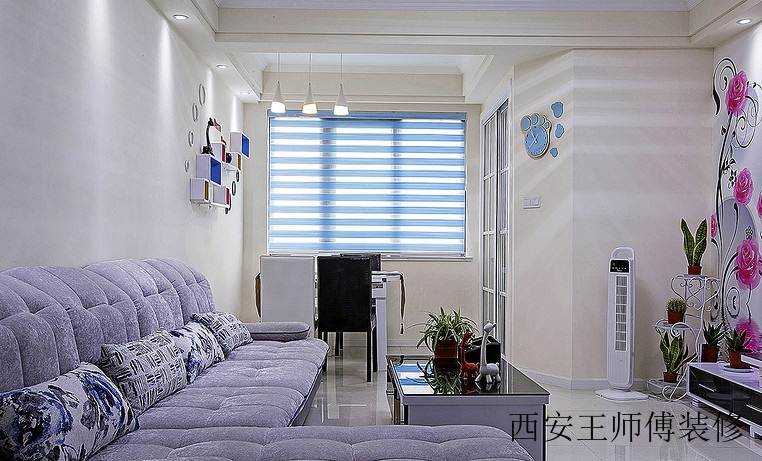 清新文艺现代家装吊顶隔断装修图