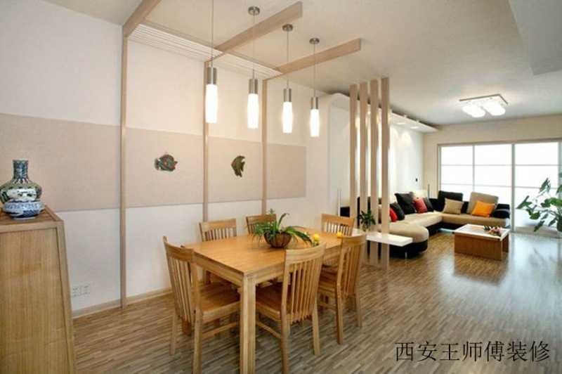 唯美简约餐厅实木桌椅装饰
