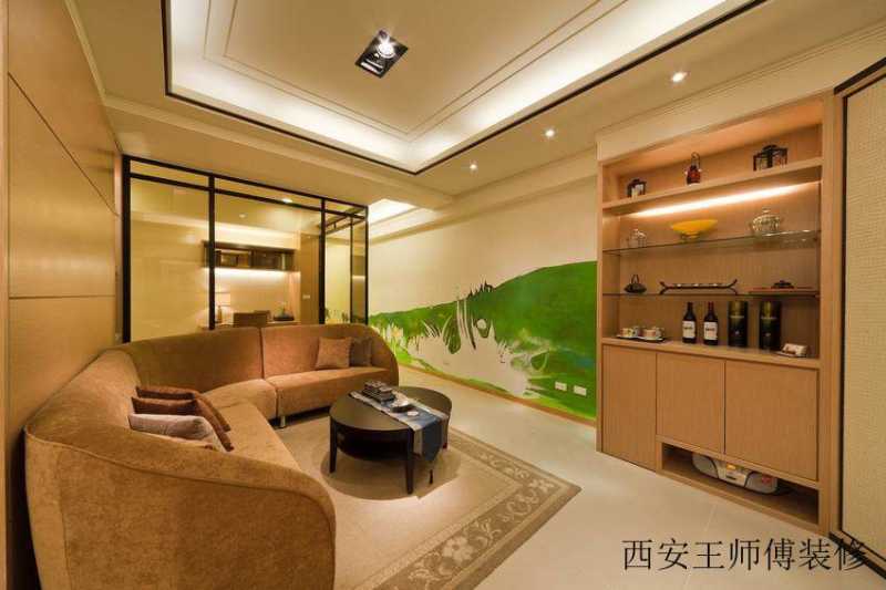 咖色系现代客厅装饰案例图