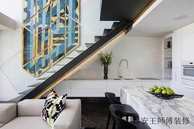 风雅现代简约风格复式楼梯装潢效果图