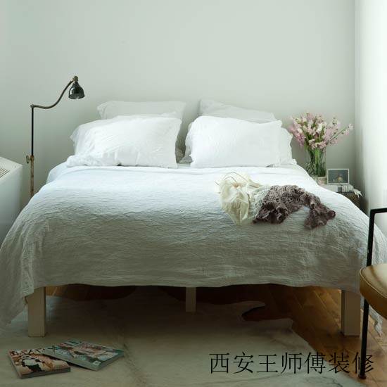 简欧单身公寓卧室局部图
