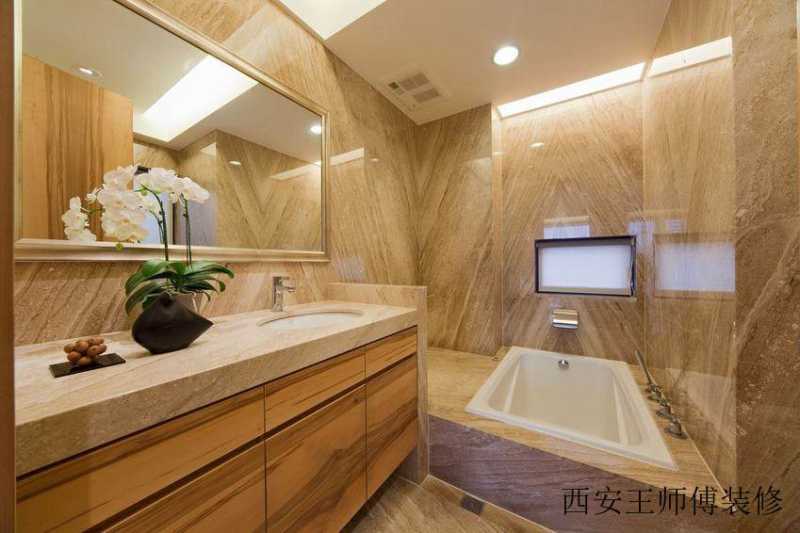 美式卫生间大理石装饰图