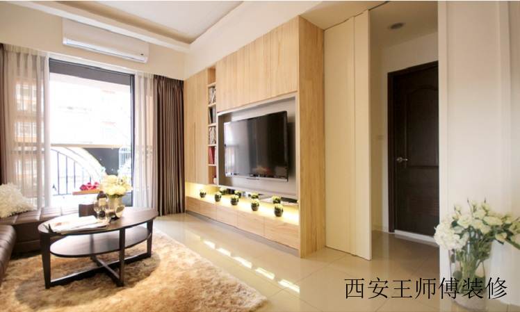 优雅现代风客厅电视墙装修