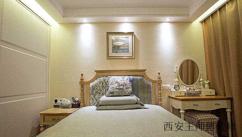 古典简欧风格卧室局部装潢效果图