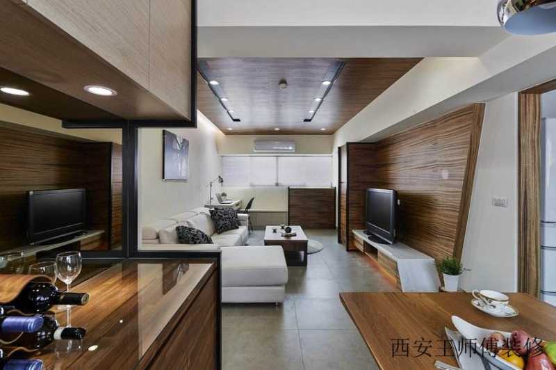 原木现代三居客厅效果图