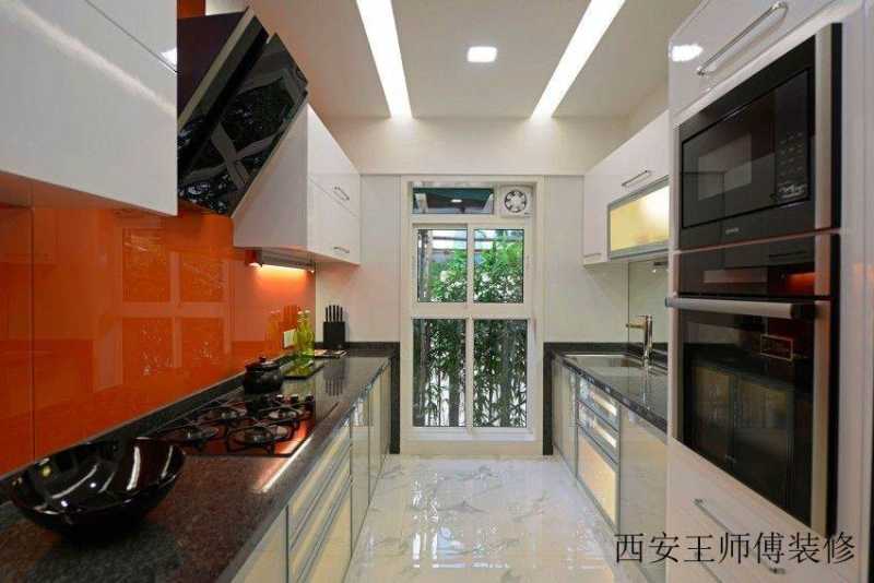 时尚现代U型高端整体厨房设计装饰效果图