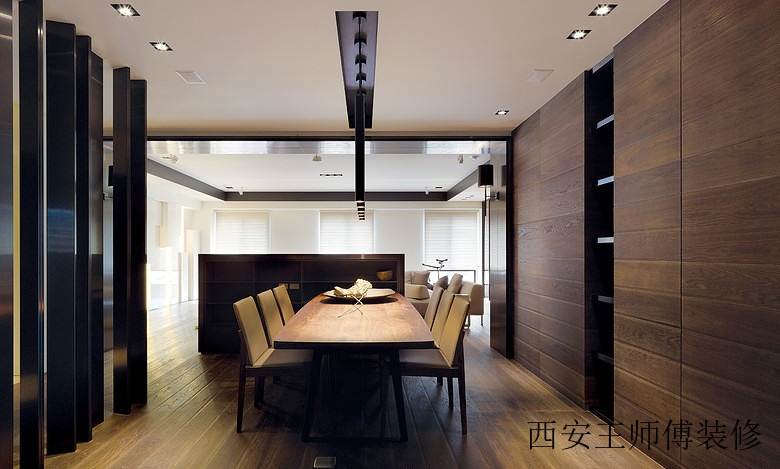 实木现代风格餐厅效果图