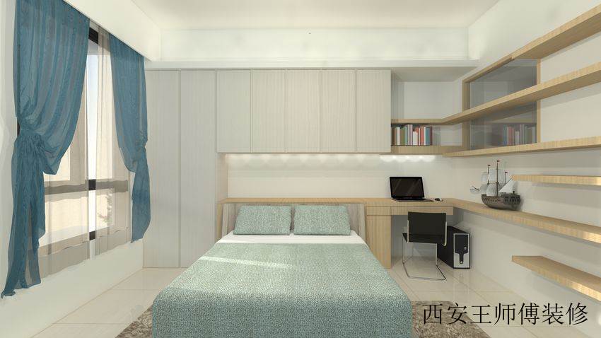 简洁清新北欧 卧室床头柜设计