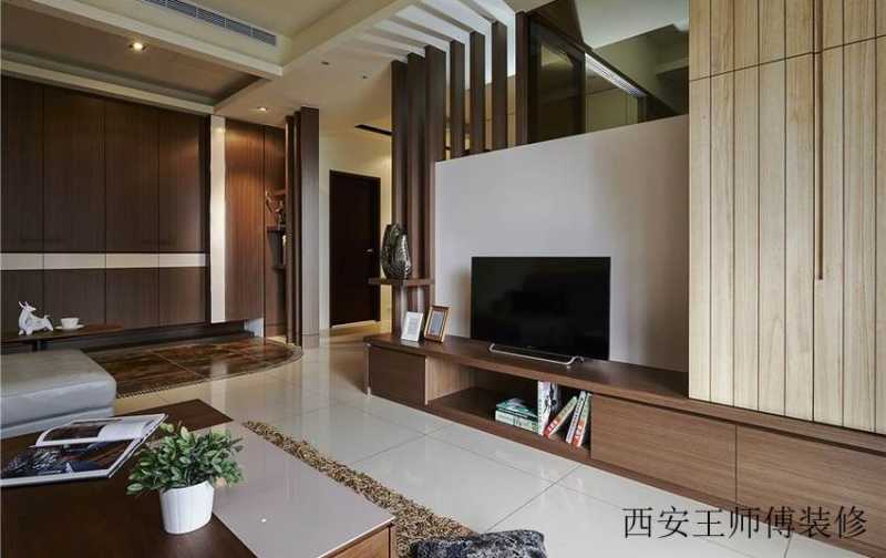 美式装修松木电视柜效果图