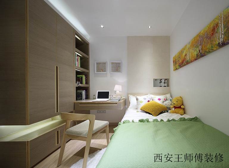 简约现代风格儿童房学习区设计图