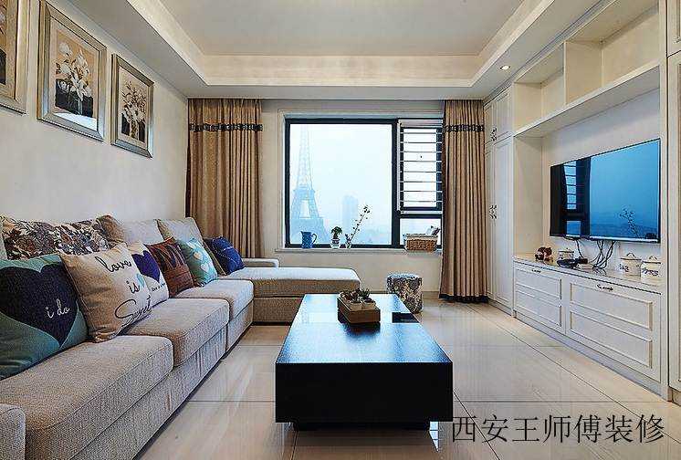 现代设计简约80平两居客厅装修借鉴图