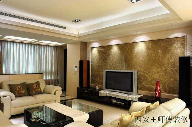 现代时尚客厅 大理石背景墙设计