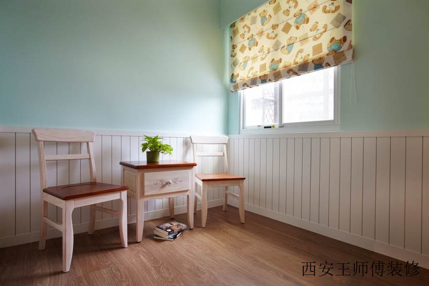 简美式家居卡通窗帘装饰图