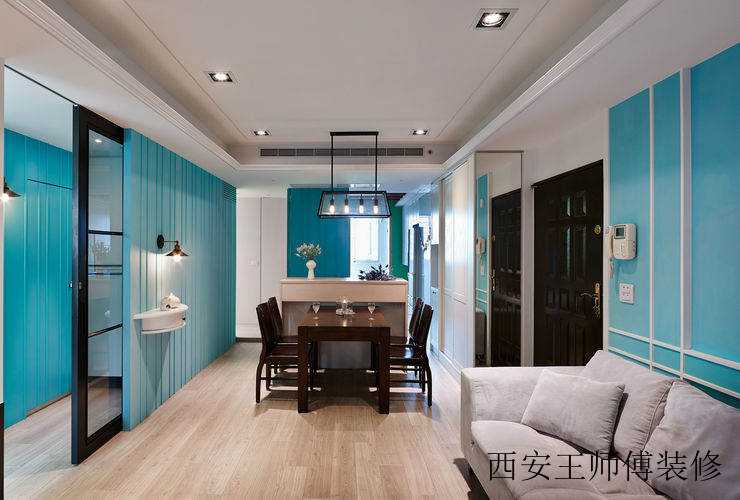 绿色清新北欧家居室内吊顶效果图