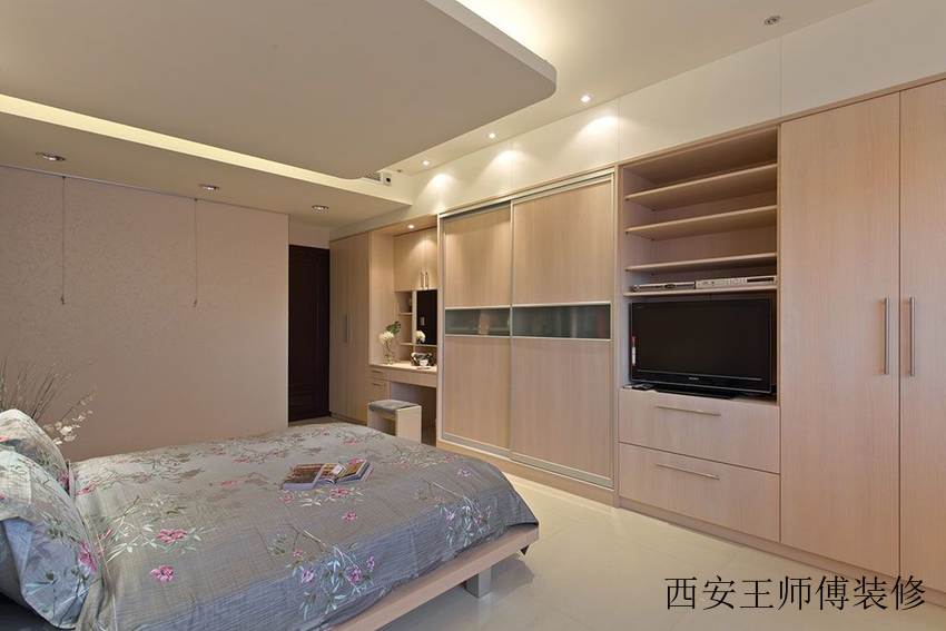 素雅现代卧室整体组合柜设计