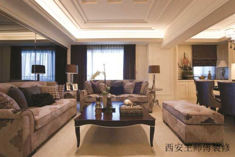 淡雅美式风格家居客厅装修欣赏图