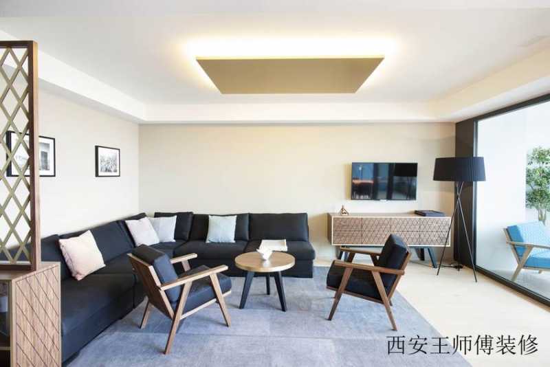 现代摩登时尚客厅沙发放置效果图