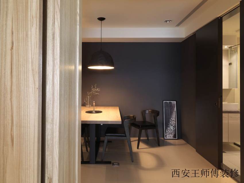 时尚黑色系简约公寓家居书房设计