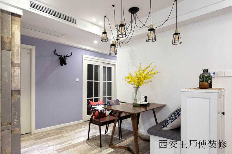 浪漫北欧风情 卡座餐厅效果图