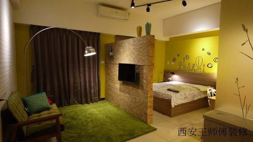简约混搭小户型家装隔断图